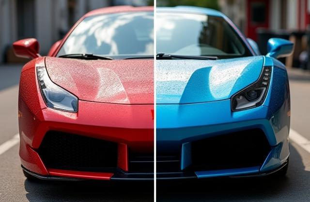 Before and after car detailing comparison 5