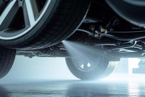 Underbody car washing process