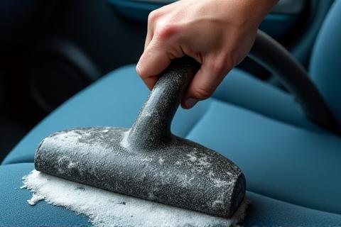 Upholstery shampooing process