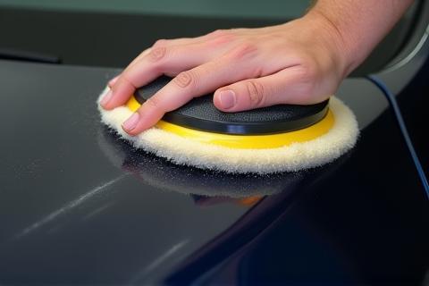 Car waxing and polishing process